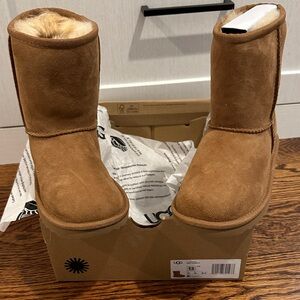 UGG Kids’ Classic II Tan Sheepskin Boots